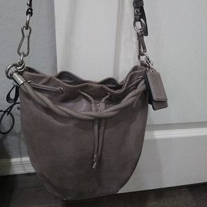 Coach Bucket bag silver and grey